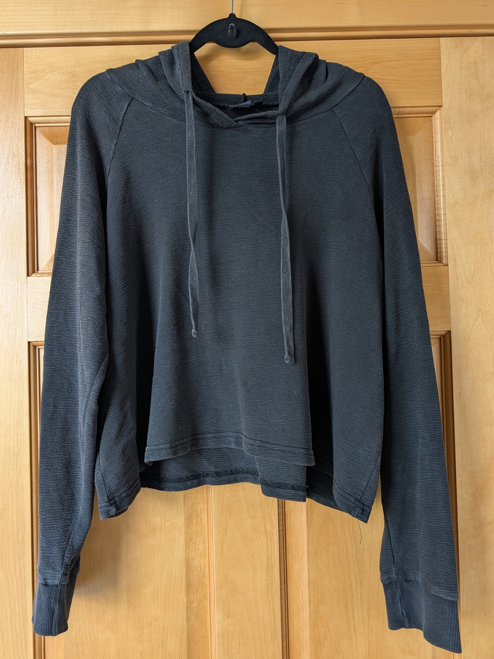 Mono B Women's Charcoal Hooded Pullover Sweater